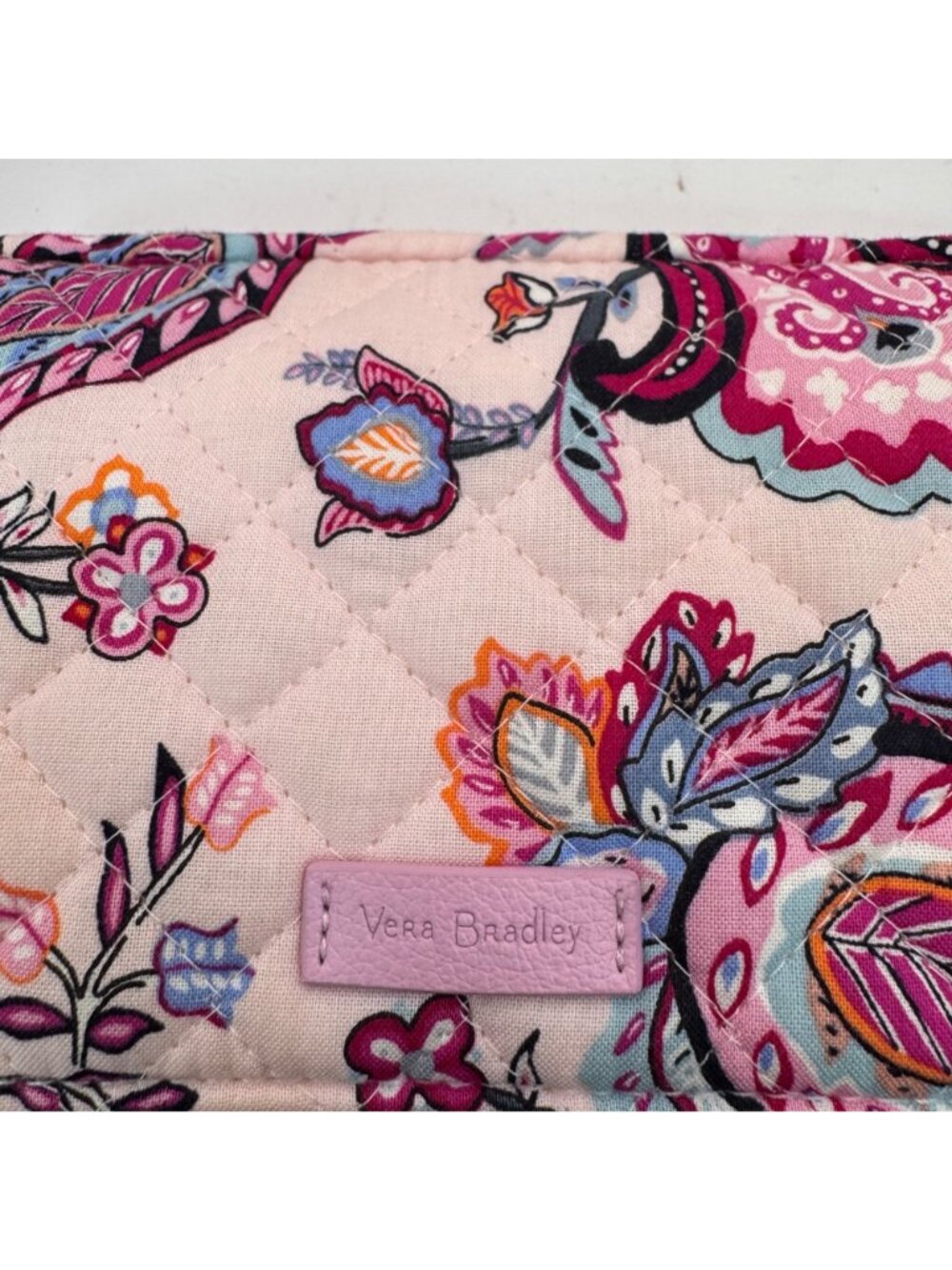 All in One Crossbody Vera Bradley RFID Wristlet Wallet Felicity Paisley Floral - Picture 5 of 13